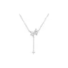 Collar S999 Plata de Ley Mariposa Estrella de Ensueño para Mujer Gama Alta Accesible Lujo Nicho Diseño Cadena para Clavícula Colgante Dulce y Fresco Venta al por Mayor