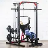 Treinador Smith Multifuncional Doméstico Estrutura para Barra de Peso Agachamento Bancada de Supino Cama para Levantamento de Peso Agachamento Levantamento Rack de Levantamento Terra