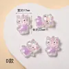 Accesorios de Resina de Gato KT con Purpurina Linda Hello Kitty Hechos a Mano Materiales de Decoración DIY para Fundas de Teléfono y Accesorios para el Cabello