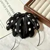 Exquisito Pasador de Clip para Coleta de Lunares y Moño, Elegante Pasador Estilo Francés para Media Coleta en la Parte Trasera de la Cabeza, Accesorio para el Cabello de Alta Gama Estilo Coreano