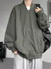 Chaqueta estilo americano para hombre, moda juvenil moderna, casual, corte holgado, chaqueta tipo bomber de béisbol, cárdigan engrosado para primavera, otoño e invierno