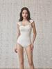 Traje de baño enterizo triangular nuevo 2025 para mujer, adelgazante con cobertura de vientre, para vacaciones en la playa, aguas termales, traje de baño [una generación de cabello]