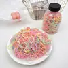 Elásticos de Cabelo Descartáveis para Mulheres, Pretos, Espessados, Alta Elasticidade, Não Danificam o Cabelo, Pequenos Elásticos de Cabelo para Crianças, Acessórios de Cabelo