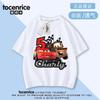 Ropa Temática de Coches Camiseta de Manga Corta Infantil para Niños, Camiseta de Algodón de Verano Lightning McQueen Racing para Niños