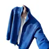 Moletom cardigã com padrão de escamas de dragão retrô americano para homens, design de início de outono, jaqueta com gola alta, roupa de casal, jaqueta que valoriza a silhueta