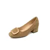 Sapatilhas de 6CM de aumento de altura, forradas com fleece, quentes, bico quadrado, boca rasa para mulheres, coleção outono 2026, estilo retrô, bico quadrado, salto grosso, sapatos peludos