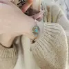 Flor de Loto Giratoria de la Fortuna Étnica Adornos de Mano Giratorios Estilo Chino Seis Caracteres Mantra Pulsera Retro Simple Pulsera Joyería