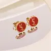 No es necesario quitarse los pendientes al ducharse, tachuelas para el cartílago de titanio, pendientes de gota de aceite, accesorios de diseño para el día a día, joyería de oído de moda al por mayor