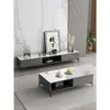 Combinação de Rack de TV Preto e Mesa de Centro Sala de Estar Uso Doméstico 2026 Novo Armário de Armazenamento Doméstico de Chão Apartamento Pequeno