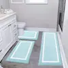 Tapete de vaso sanitário nórdico minimalista transfronteiriço, falso cashmere, absorvente de água, antiderrapante, fácil de limpar, conjunto de três peças para piso do banheiro