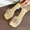 Sandalias de Plataforma al Aire Libre para Mujer con Pedrería, que Aumentan la Altura, Estilo Hada 2026 Verano, Chanclas de Tacón Grueso Transparentes con Punta Cuadrada