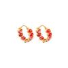 Aretes de Aro Elegantes de Moda Chapados en Oro Real Aretes de Circonita 5A Super Brillantes para Mujer Aretes de Celebridad de Internet