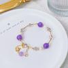 Pulsera de cristal súper flash nueva 2023 para mujer, con colgante de flor y gota de agua, estilo Mori para vacaciones, pulsera para estudiantes y novias