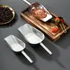 Pala para Hielo de Acero Inoxidable 304 Pala para Máquina de Hielo Pala para Granos Pala Plana para Cubitos de Hielo Cuchara para Hielo Cuchara para Té Pala Multiusos Transfronterizo