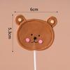 Internet Celebridade Coreano Urso Argila Macia Plug-in Assando Bolo Decoração Aro Adesivo Pequeno Balão Aniversário Sobremesa Decoração de Mesa