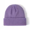 Chapéu Infantil Estilo Coreano Moda Multi-Color Pele de Melão Chapéu Quente para Outono e Inverno Exterior À Prova de Vento Cor Lisa Chapéu de Tricô Em Estoque Atacado