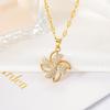 Collar acero titanio no se desvanece moda para mujer collar simple para mujer que combina con todo joyería de alto sentido accesorios Yiwu