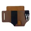 Capa Multifuncional de Couro PU para Cinto Masculino, Bolsa de Armazenamento de Bolso EDC, Capa com Porta-Canetas, Chaveiro, Capa para Lanterna, Bolsa de Couro EDC