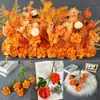Floristería de Simulación de Boda Naranja Material de Flores Naranja Naranja Tema Arreglo de Lugar de Boda Hotel Arreglo de Flores de Plástico