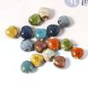 Accesorios de joyería para hacer uno mismo, cuentas de cerámica con forma de corazón de melocotón, pulsera de material, cuentas de porcelana de color amor, cuentas sueltas con forma, accesorios hechos a mano