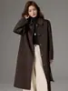 Novedad Otoño e Invierno Ropa Exterior de Cachemir Ropa Exterior de Lana Amplia Extendida 1801 Ropa Exterior de Cachemir Cuello Alto Suave 25 Años