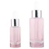 En Stock Botella de Vidrio Transparente Redonda Recta de Fondo Grueso de 30 ml, Botella Transparente con Gotero para Líquido Original de 15 ml, Material de Empaque para Botella Dispensadora Cosmética