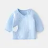 Kimono de Algodón Relleno de Aire Cálido Sin Costuras para Bebé Recién Nacido, Bata de Medio Espalda Estilo Kimono, Top para Bebé