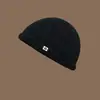 Gorro para hombres a la moda, gorro de hip-hop para propietario, gorro elegante de streetwear, gorro de lana de retazos para hombre, gorro de punto versátil