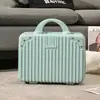 Bolsa de Maquiagem Satchel Maleta Retro 14 polegadas Bolsa de Cosméticos Fofa para Estudante Feminino Satchel Caixa de Armazenamento para Viagem