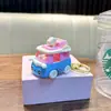 Chaveiro Mini Carro Desenho Animado Divertido Alívio de Estresse Pingente de Mochila Chaveiro Brinquedo de Carro Presente Venda por Atacado