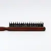 Peine de Madera con Cerdas de Cerdo, Tres Filas de Dientes Estrechos y Densos, Peine para Dar Volumen al Cabello, Estilismo de Cabello de Corona Alta, Peine de Cola Puntiaguda, Especializado para Peluquería