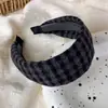 Faixa de cabelo de tecido cinza em tom frio, estilo coreano, para outono e inverno, estampa de leopardo, padrão floral, vários estilos, adiciona volume ao topo da cabeça, acessório de cabelo estiloso para o dia a dia para mulheres
