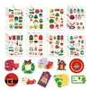 Etiquetas Navideñas Coloridas Transfronterizas Nombre Felicitaciones Festivas Decoración Regalos Sobres para Regalos Pegatinas Navideñas Autoadhesivas