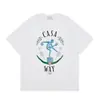 Casa Casablanca Camiseta Casual de Manga Corta Versión Correcta ins Marca de Nicho Trendy Europea y Americana High Street Algodón Puro