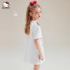 Vestido T-shirt Falso Duas Peças de Verão para Meninas 2025 Novo Desenho Animado Design Plissado Lateral Vestido Infantil Médio e Grande