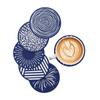 Posavasos de silicona redondo de 9,8 cm, creativo, para café, almohadilla aislante antideslizante simple, tapete para taza de té