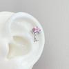 Design doce e cool sensação de alta qualidade y2k diamante rosa borboleta simples nicho amor cartilagem da orelha cravo de orelha médica brincos brincos