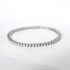 Pulsera de Tenis de Acero de Titanio 316 de una Sola Fila con Circonitas, Completamente Incrustada con Diamantes, Acero Inoxidable Deslumbrante, No se Desvanece, Joyería de Nicho de Lujo Ligero