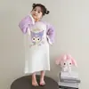 Estilo Nuevo Otoño e Invierno Niñas y Niños Dibujos Animados Franela Cálida Ropa de Dormir para el Hogar Linda Niña Estilo Princesa Ropa para el Hogar