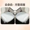 Juego personalizado de tres piezas para cojín de asiento de coche para invierno, almohadillas de asiento de coche de felpa prensadas en caliente universales para filas delanteras y traseras