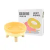 Amazon comedero para gatos comedero de arroz para gatos comedero para perros comedero para gatos alto valor de color cuenco de agua de rosquilla comedero para mascotas anticaída
