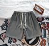 Pantalones cortos deportivos para hombre, novedad de verano de 2024, pantalones de marca de moda, holgados, rectos, finos e informales.
