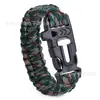 Pulseira de Corda de Guarda-chuva de Sobrevivência Bracelet de Fuga de Emergência ao Ar Livre Suprimentos de Salvamento de Vidas Pulseira de Montanhismo Pedra de Isqueiro Estilo Igual ao de Wolf Warriors 2 Wu Jing