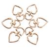 Hebilla de Resorte de Medio Anillo en Forma de Corazón Chapado Colgante Llavero de Amor Color Brillante Anillo para Carcasa de Teléfono Móvil Herrajes Equipaje Joyería