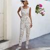 2026 Moda Feminina Europeia e Americana Transfronteiriça Amazon Site Independente Ebay Mais Vendido Estiloso Casual Macacão Sem Mangas Estampa de Leopardo