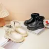 Botines Cortos de Lolita con Lazo Estilo Coreano para Niñas Modelo Otoño/Invierno 2026 Botines Cortos de Princesa con Adorno de Encaje Suela Suave para Niña Pequeña