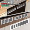 300 ancho aleación de aluminio red de ventilación aire acondicionado escape ventana rectangular orificio de ventilación para armario gabinete orificio de ventilación multiusos