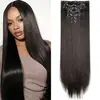 Piezas de Peluca Europeas y Americanas Transfronterizas 16 Tarjetas Fibra Química para Mujer Seda de Alta Temperatura Peluca Artificial Cabello Largo Rizado Venta al por Mayor Juego de 7 Piezas de Extensiones de Cabello