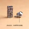 Se puede abrir Yan Yan mantra caja de medicinas portátil plata vintage acero de titanio impermeable caja gawu colgante de collar buena suerte hombres y mujeres