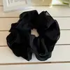 Goma para el pelo de chifón de color liso estilo coreano, cuatro capas, fruncida para ceñir la cintura, para coleta baja, accesorio versátil para el cabello